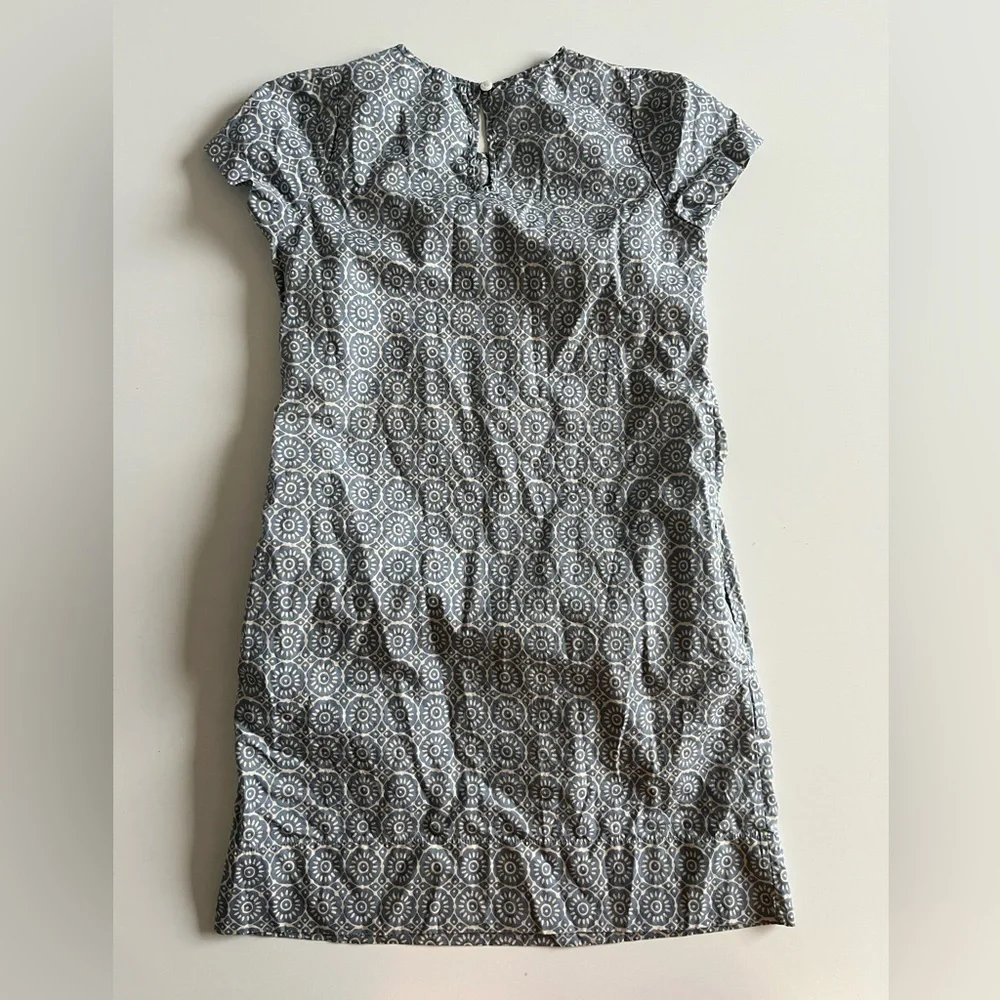 100% cotton Faherty Monochrome Patterned Mini Dress